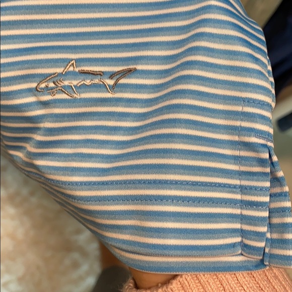 Blue striped golf polo - Picture 3 of 3